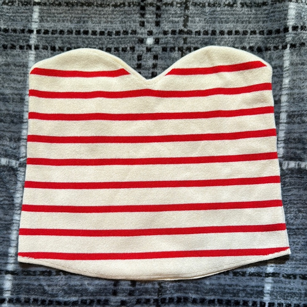 Zara Striped Knit Crop Top